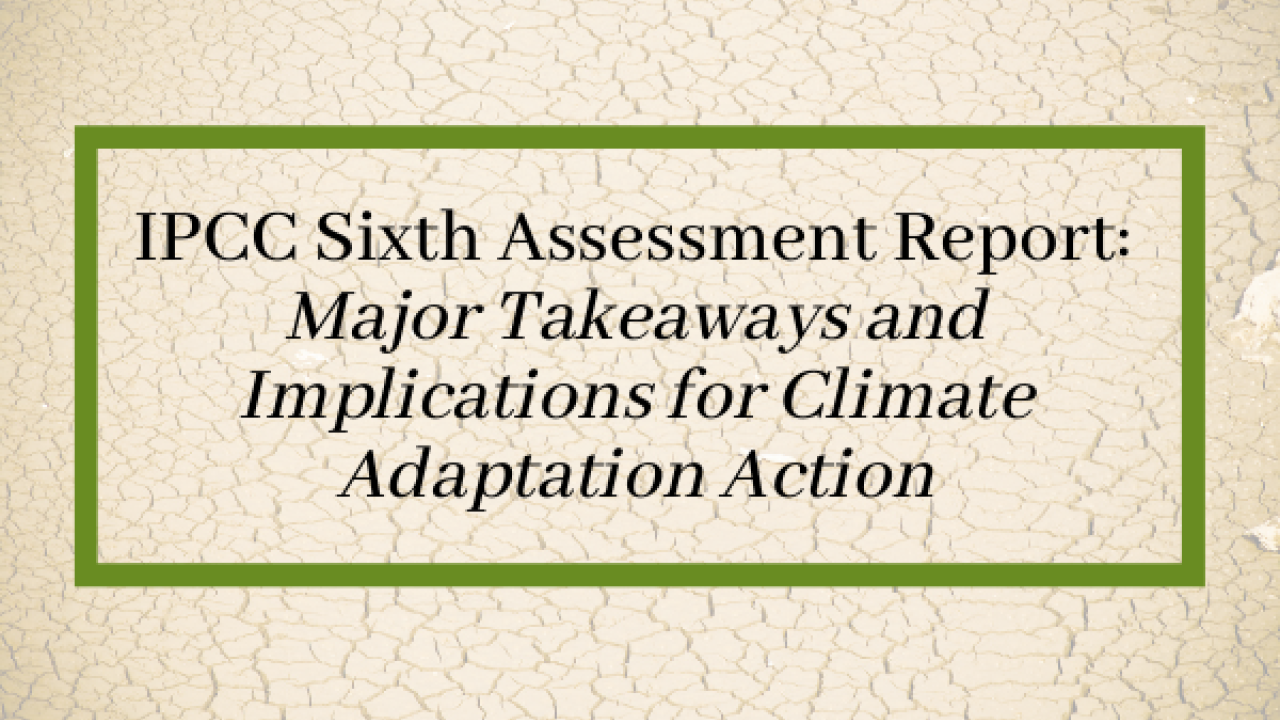 IPCC 6th Assessment